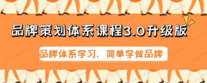 【黄金会员专属资源5】-品牌策划-体系课程3.0升级版，品牌体系学习，简单学做品牌-黎明曙光网