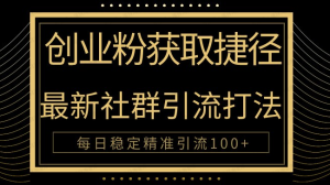 【网上项目资源27】-创业者捷径！最新被动引流方法大揭秘，实现100+精准引流-黎明曙光网