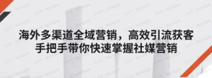 【网下项目资源49】-【训练营】海外多渠道全域营销，高效引流获客-黎明曙光网