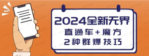【网上项目资源101】-冰可乐2024 直通车+魔方：2种群爆玩法-黎明曙光网
