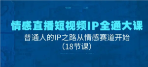 【网上项目资源104】-情感IP直播短视频全通大课-黎明曙光网