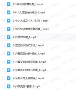 【网上项目资源121】-抖音变现特训营-黎明曙光网