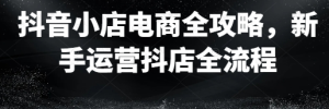 【网上项目资源142】-抖音小店抖店电商全攻略-黎明曙光网