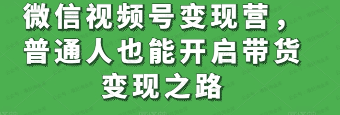 图片[1]-微信视频号变现营