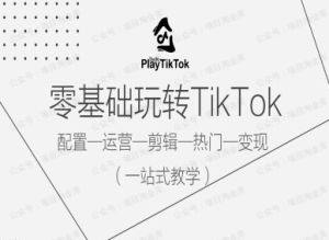 【网上项目资源156】-TikTok《配置+剪辑+运营+热门+变现+带货》全套课程-黎明曙光网